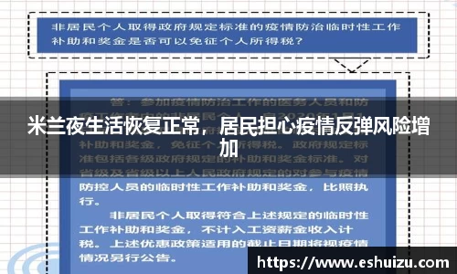 米兰夜生活恢复正常，居民担心疫情反弹风险增加